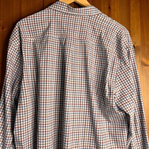 Johnnie-O Shelby Prep-Formance Button Up Shirt Check Plaid Mens XL Professional - Picture 8 of 9
